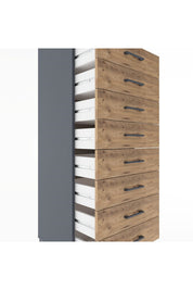 Hyperion Dolap Tek Raflı 8 Çekmeceli 60x44x182 - S56M032V6B