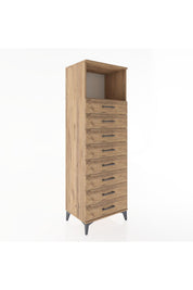 Hyperion Dolap Tek Raflı 8 Çekmeceli 60x44x182 - S56M032V9B