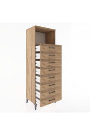Hyperion Dolap Tek Raflı 8 Çekmeceli 60x44x182 - S56M032V9B
