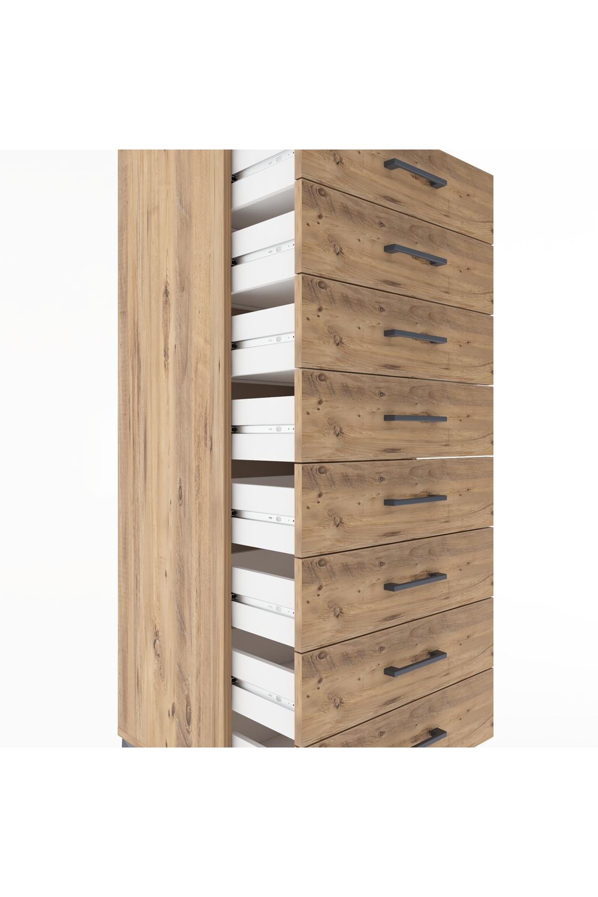 Hyperion Dolap Tek Raflı 8 Çekmeceli 60x44x182 - S56M032V9B