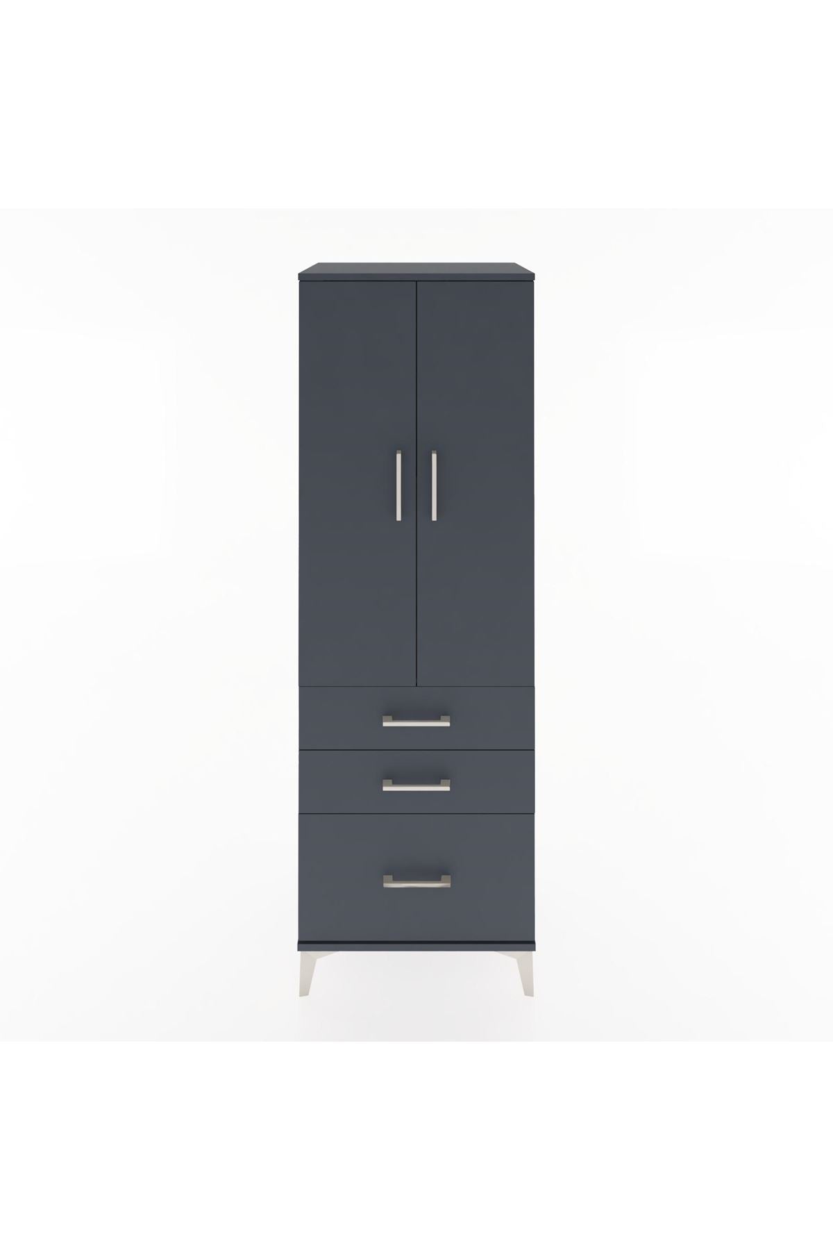 Hyperion Dolap 2 Raflı 3 Çekmeceli 2 Kapaklı 60x44x182 - S56M014V5B