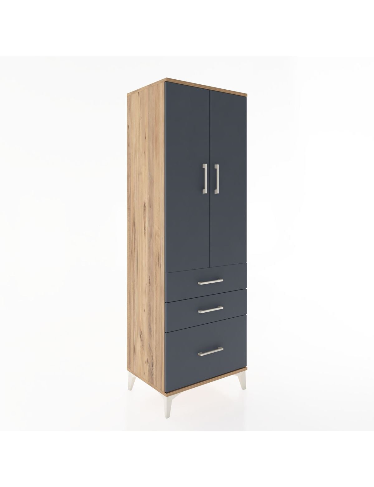 Hyperion Dolap 2 Raflı 3 Çekmeceli 2 Kapaklı 60x44x182 - S56M014V8B