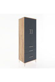Hyperion Dolap 2 Raflı 3 Çekmeceli 2 Kapaklı 60x44x182 - S56M014V8B