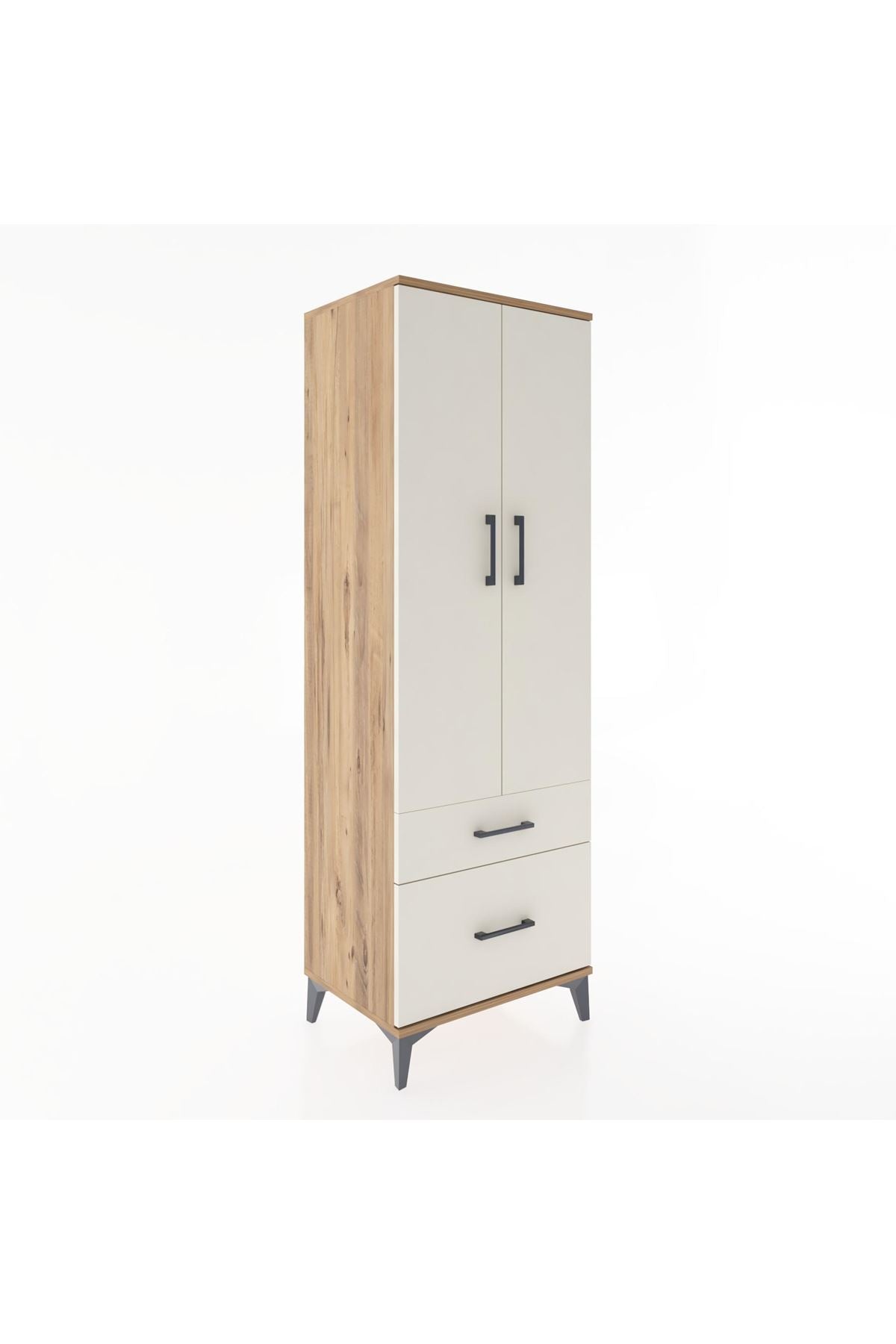 Hyperion Dolap 4 Raflı 2 Çekmeceli 2 Kapaklı 60x44x182 - S56M015V7B