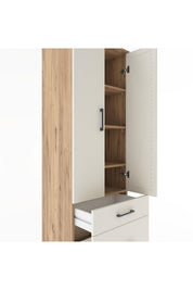 Hyperion Dolap 4 Raflı 2 Çekmeceli 2 Kapaklı 60x44x182 - S56M015V7B