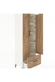 Hyperion Dolap 4 Raflı Tek Çekmeceli 2 Kapaklı 60x44x182 - S56M016V3B