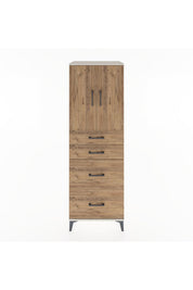 Hyperion Dolap Tek Raflı 4 Çekmeceli 2 Kapaklı 60x44x182 - S56M019V3B