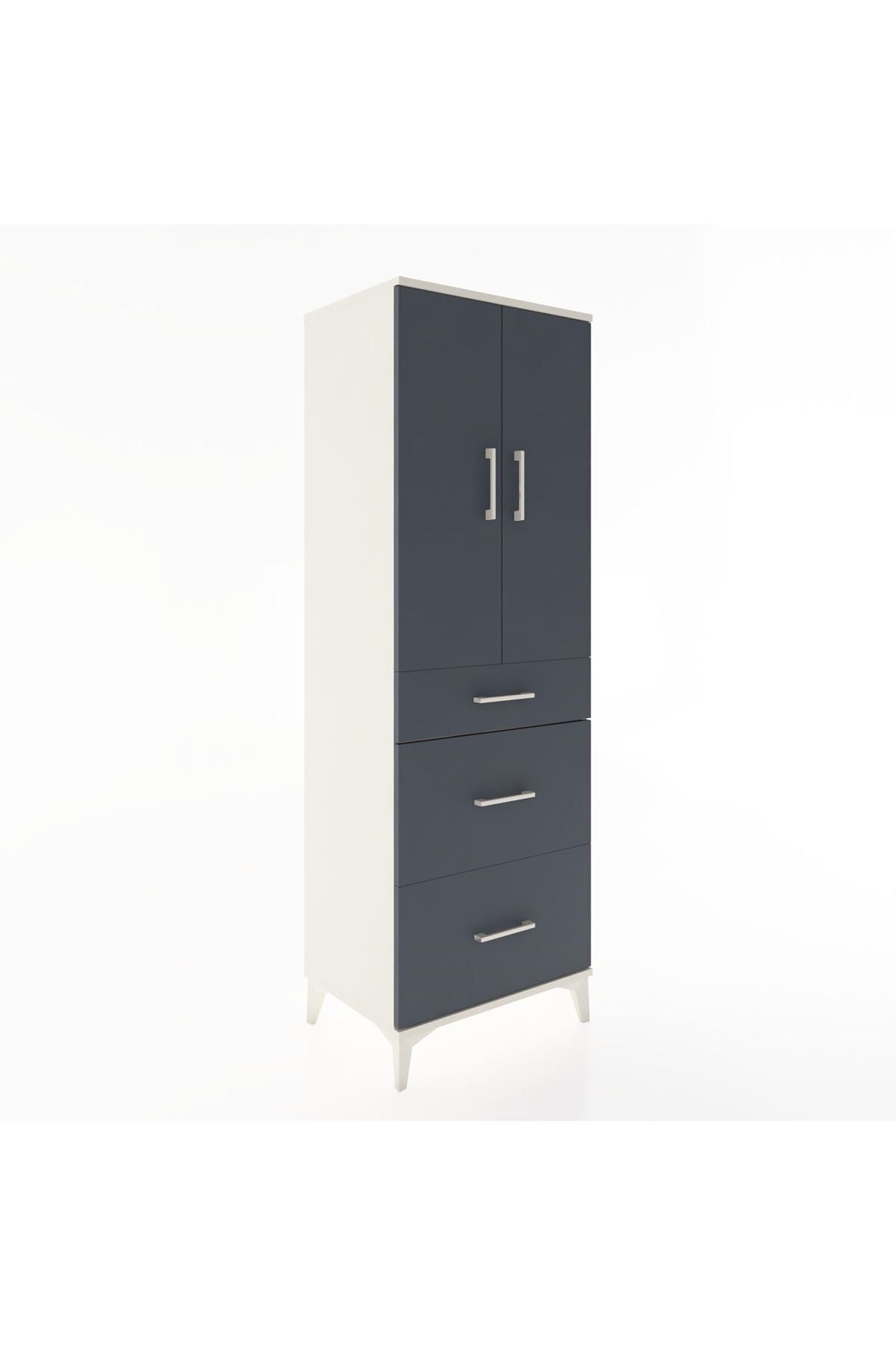 Hyperion Dolap 2 Raflı 3 Çekmeceli 2 Kapaklı 60x44x182 - S56M020V2B