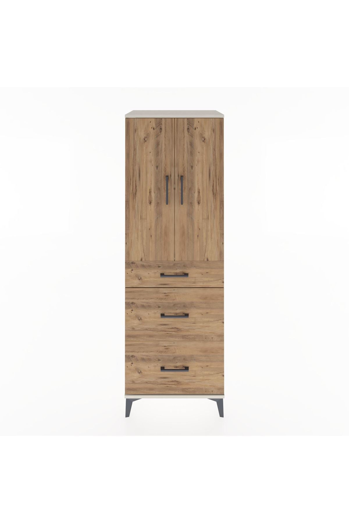Hyperion Dolap 2 Raflı 3 Çekmeceli 2 Kapaklı 60x44x182 - S56M020V3B