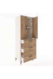 Hyperion Dolap 2 Raflı 3 Çekmeceli 2 Kapaklı 60x44x182 - S56M020V3B
