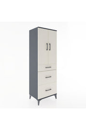 Hyperion Dolap 2 Raflı 3 Çekmeceli 2 Kapaklı 60x44x182 - S56M020V4B