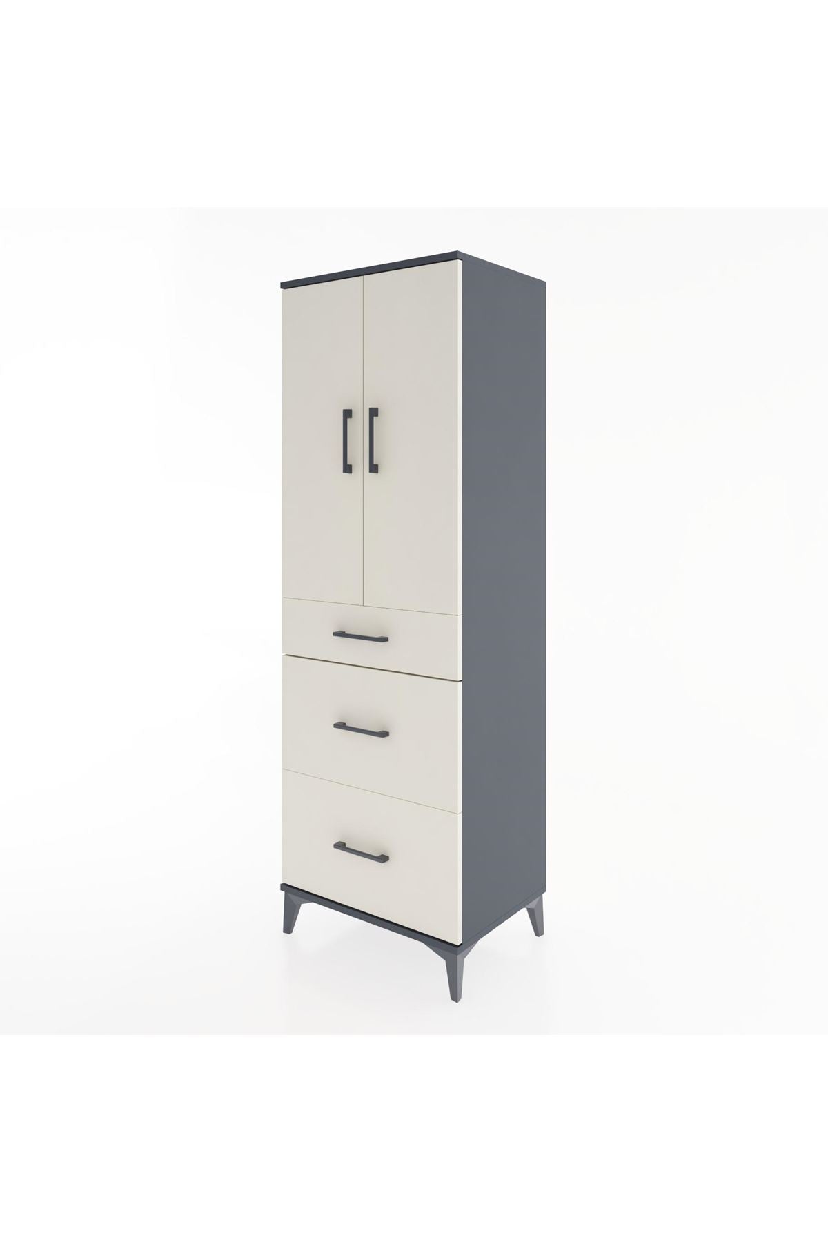 Hyperion Dolap 2 Raflı 3 Çekmeceli 2 Kapaklı 60x44x182 - S56M020V4B