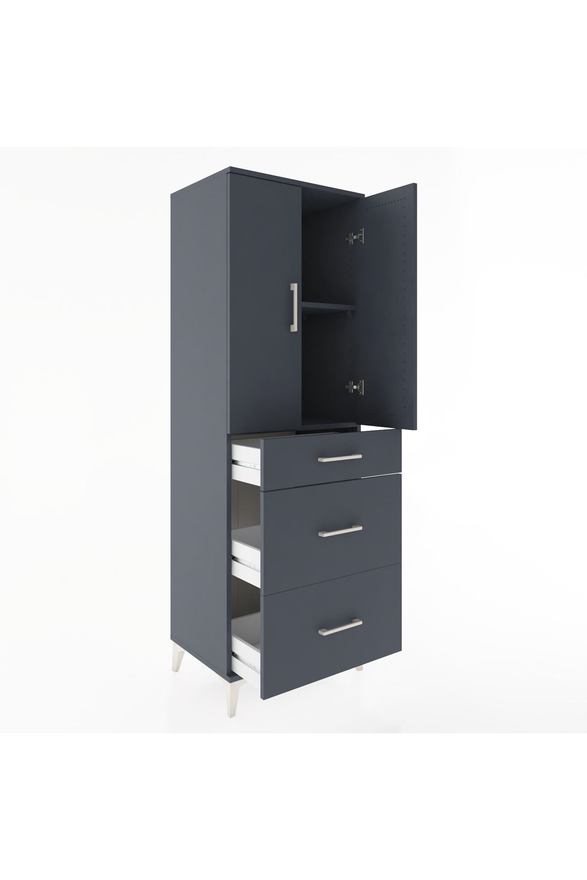 Hyperion Dolap 2 Raflı 3 Çekmeceli 2 Kapaklı 60x44x182 - S56M020V5B
