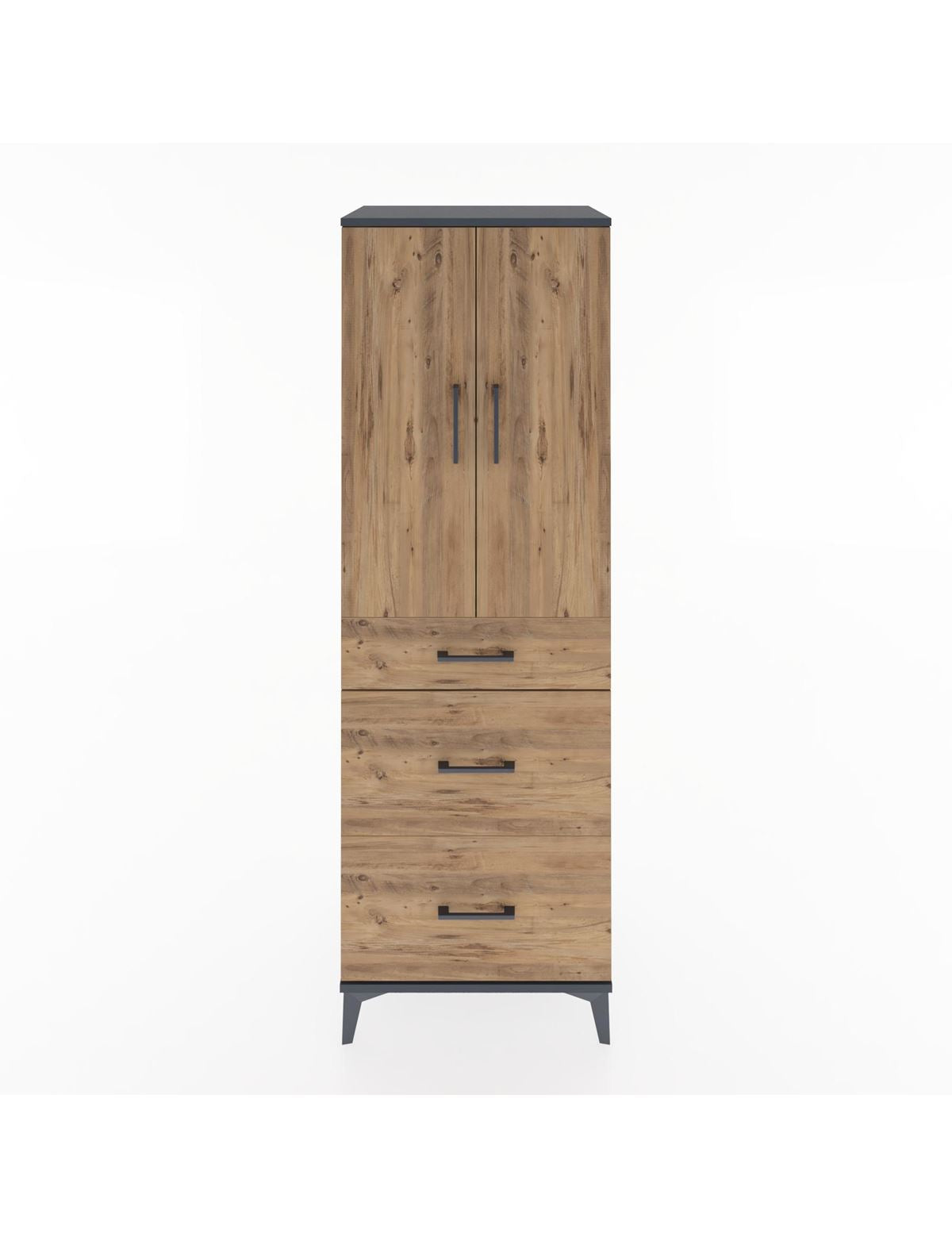 Hyperion Dolap 2 Raflı 3 Çekmeceli 2 Kapaklı 60x44x182 - S56M020V6B