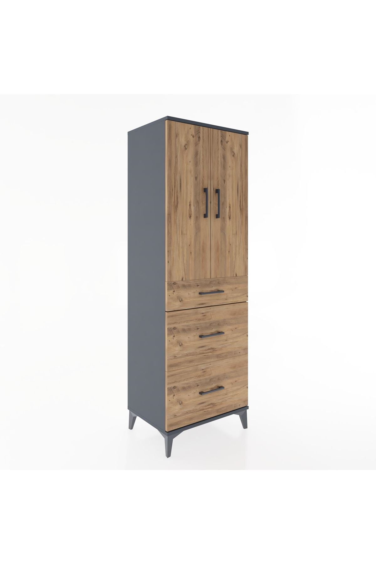 Hyperion Dolap 2 Raflı 3 Çekmeceli 2 Kapaklı 60x44x182 - S56M020V6B