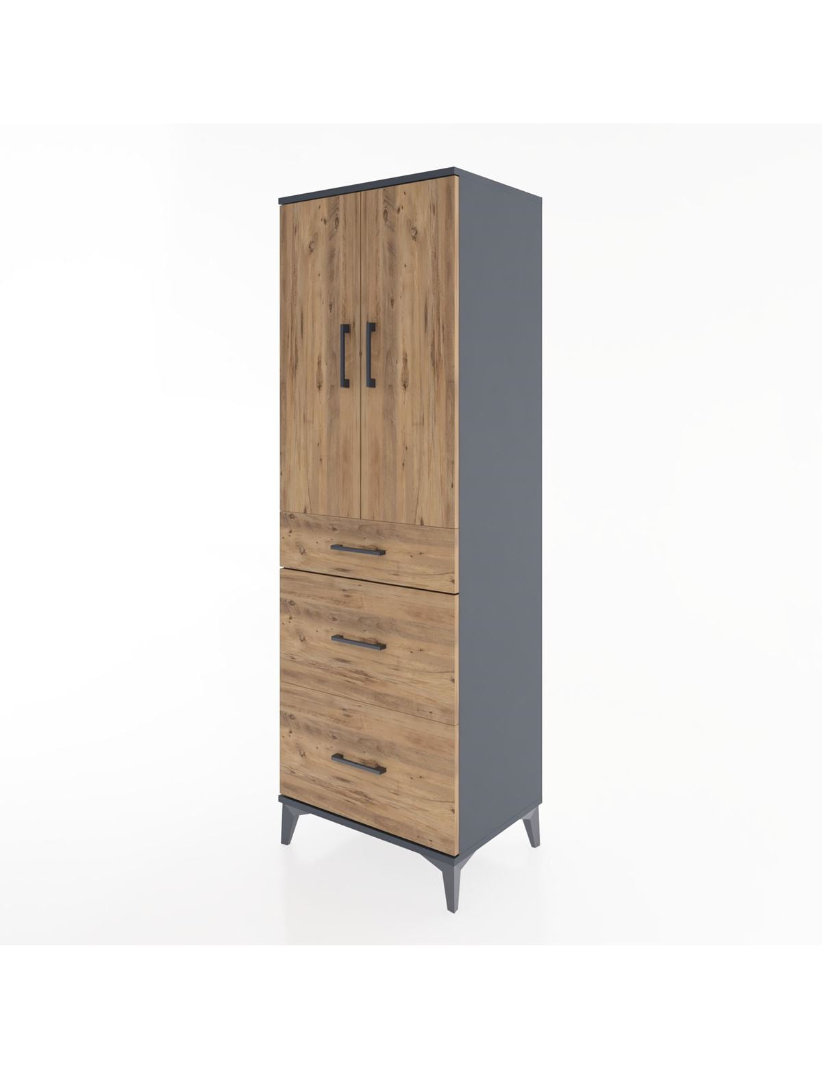 Hyperion Dolap 2 Raflı 3 Çekmeceli 2 Kapaklı 60x44x182 - S56M020V6B