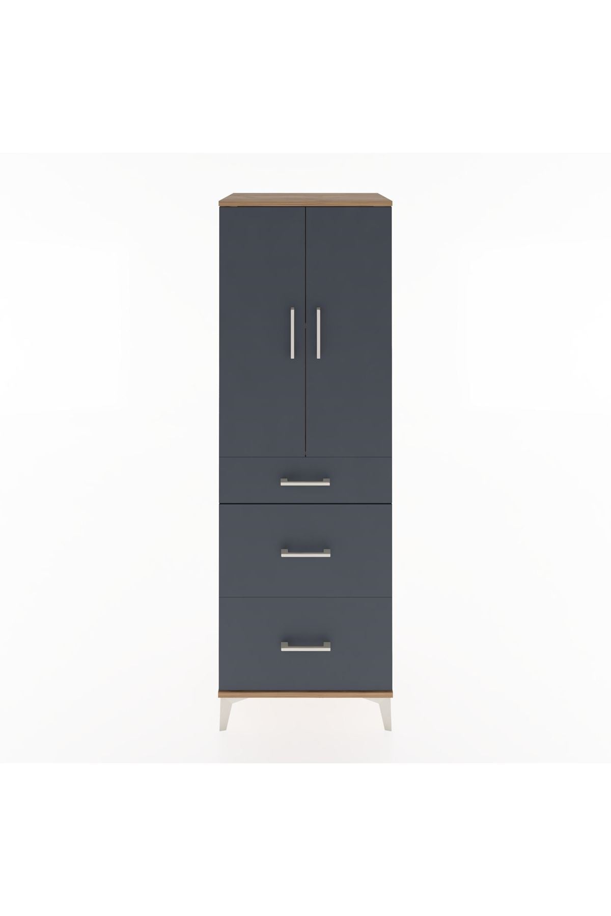 Hyperion Dolap 2 Raflı 3 Çekmeceli 2 Kapaklı 60x44x182 - S56M020V8B