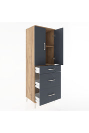 Hyperion Dolap 2 Raflı 3 Çekmeceli 2 Kapaklı 60x44x182 - S56M020V8B
