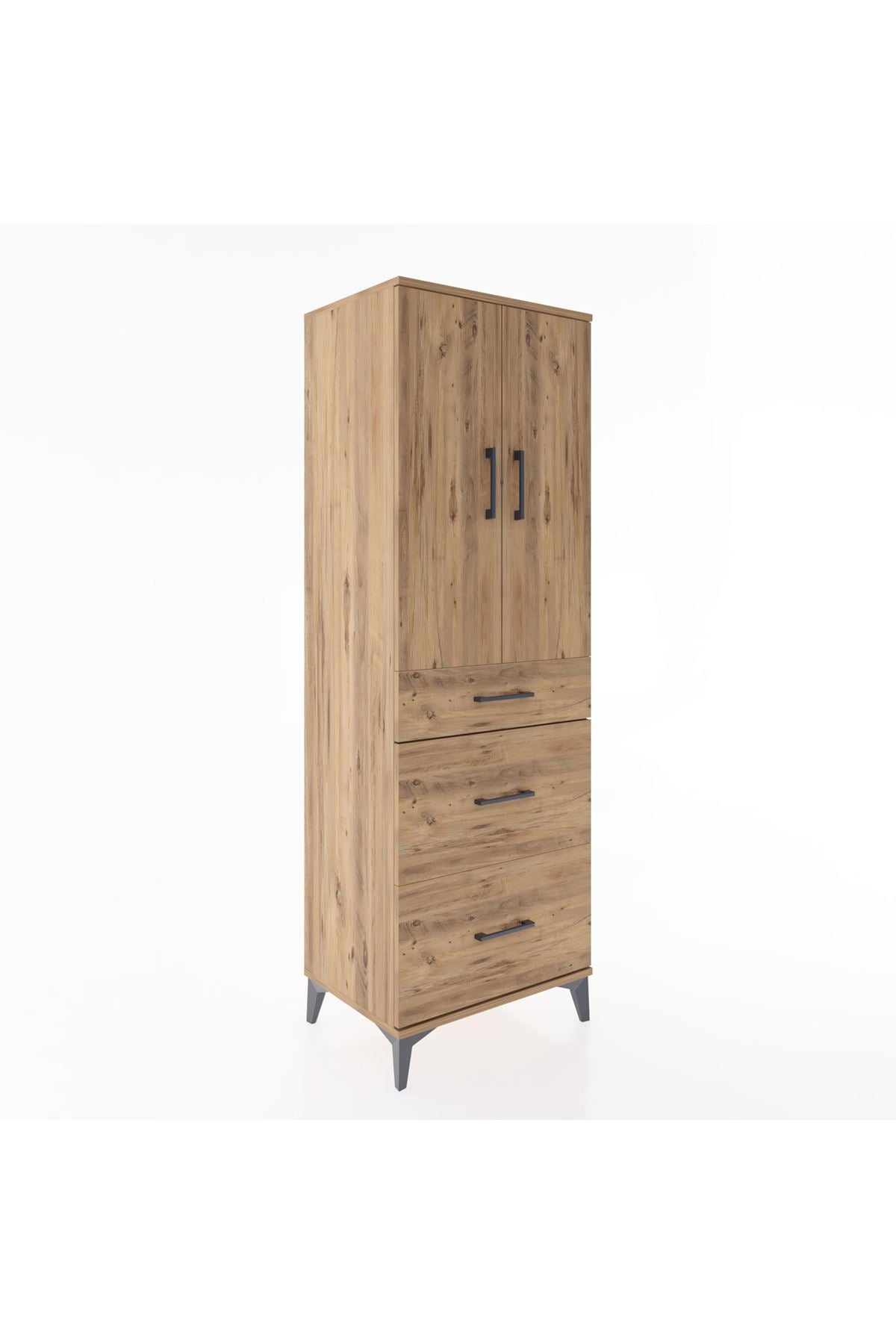 Hyperion Dolap 2 Raflı 3 Çekmeceli 2 Kapaklı 60x44x182 - S56M020V9B