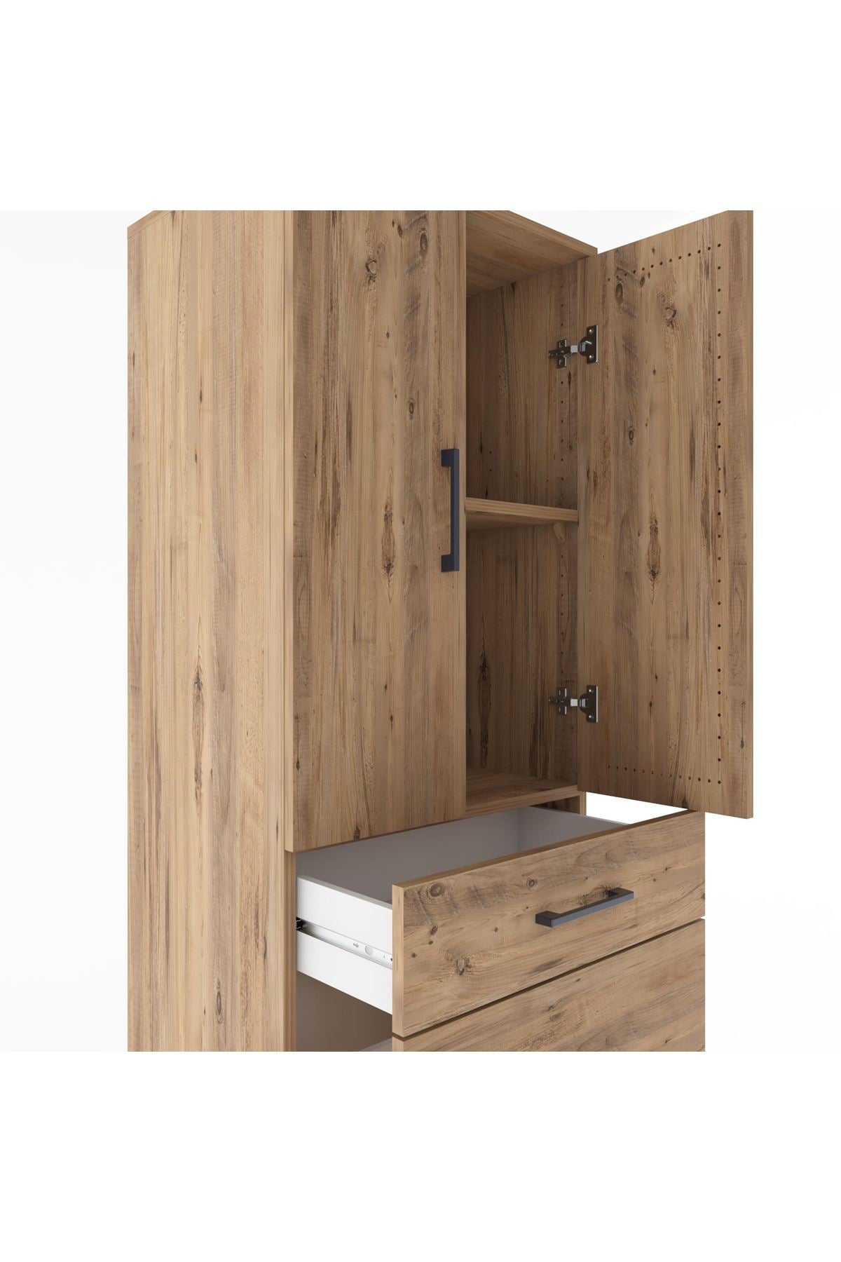 Hyperion Dolap 2 Raflı 3 Çekmeceli 2 Kapaklı 60x44x182 - S56M020V9B