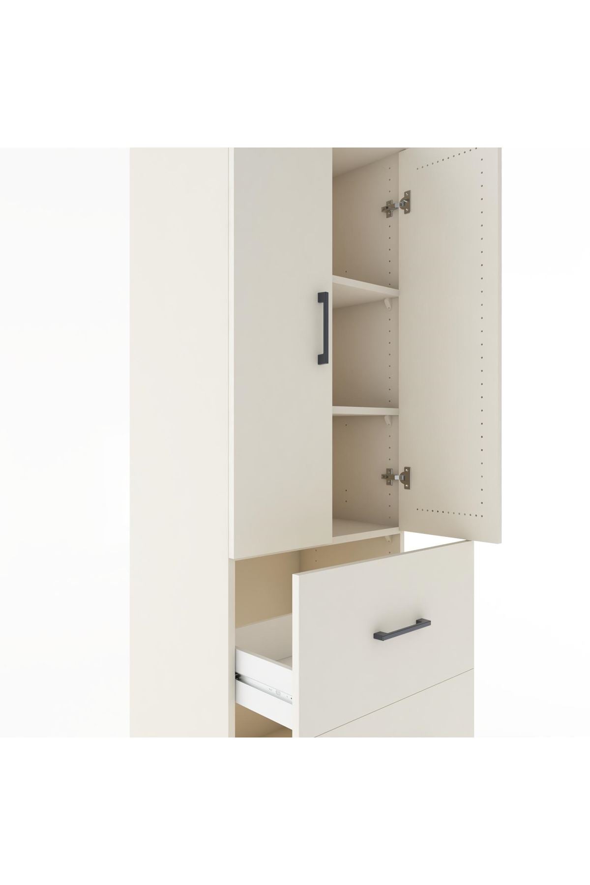 Hyperion Dolap 3 Raflı 2 Çekmeceli 2 Kapaklı 60x44x182 - S56M021V1B
