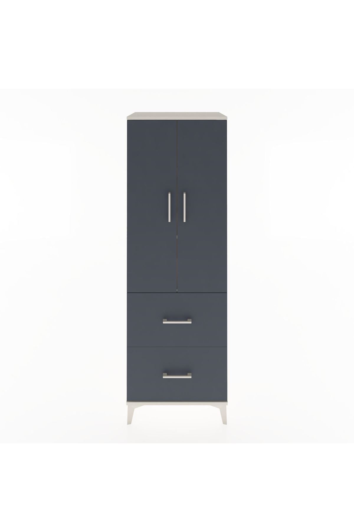 Hyperion Dolap 3 Raflı 2 Çekmeceli 2 Kapaklı 60x44x182 - S56M021V2B