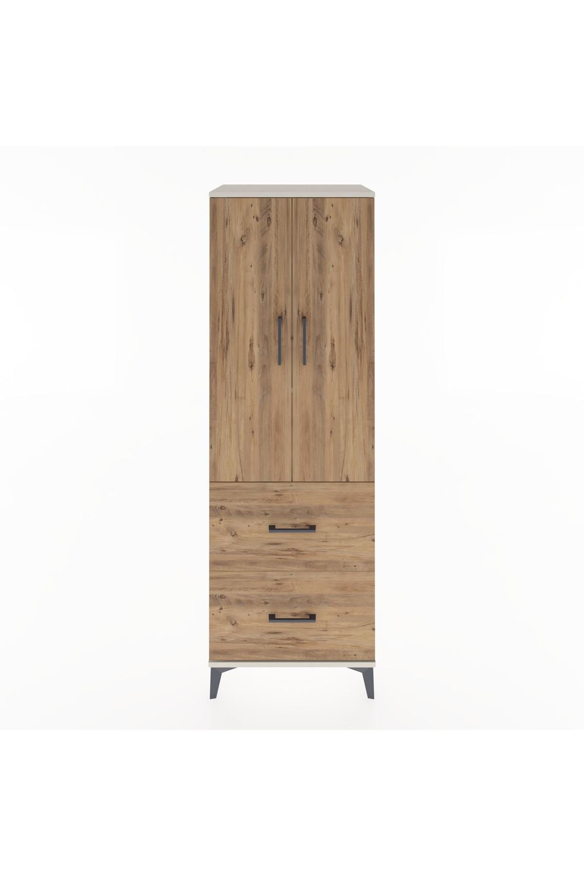 Hyperion Dolap 3 Raflı 2 Çekmeceli 2 Kapaklı 60x44x182 - S56M021V3B