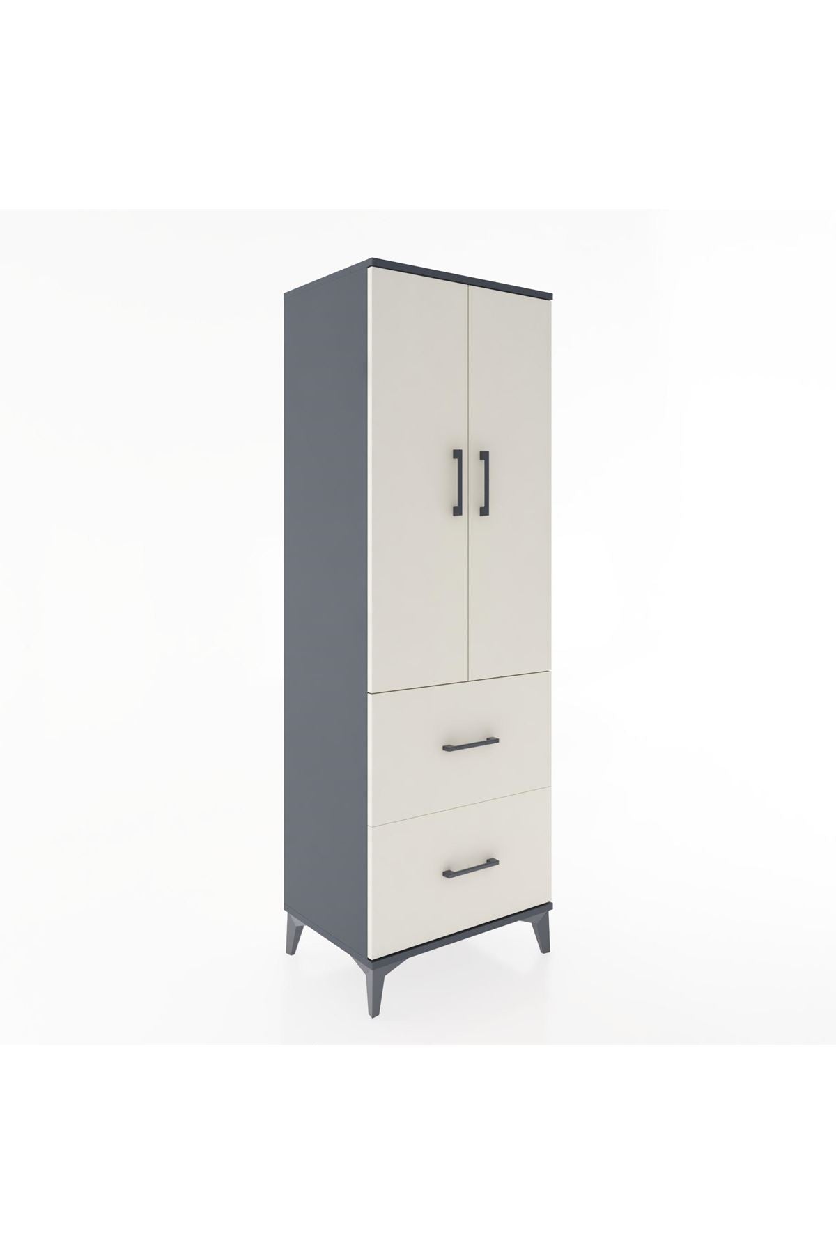 Hyperion Dolap 3 Raflı 2 Çekmeceli 2 Kapaklı 60x44x182 - S56M021V4B