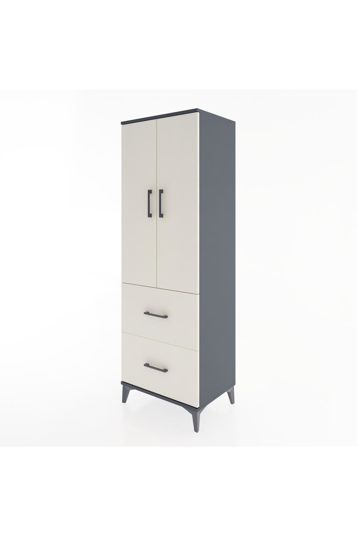 Hyperion Dolap 3 Raflı 2 Çekmeceli 2 Kapaklı 60x44x182 - S56M021V4B