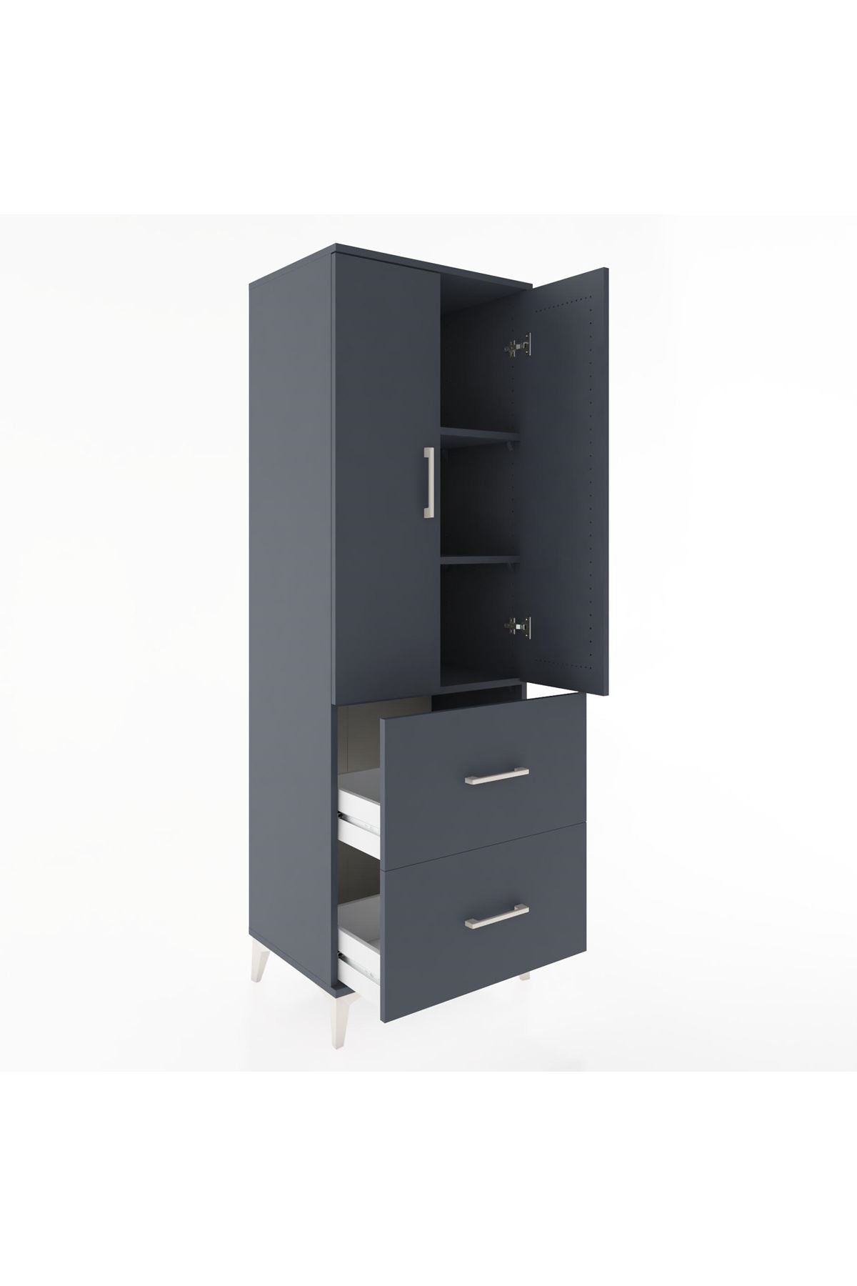 Hyperion Dolap 3 Raflı 2 Çekmeceli 2 Kapaklı 60x44x182 - S56M021V5B