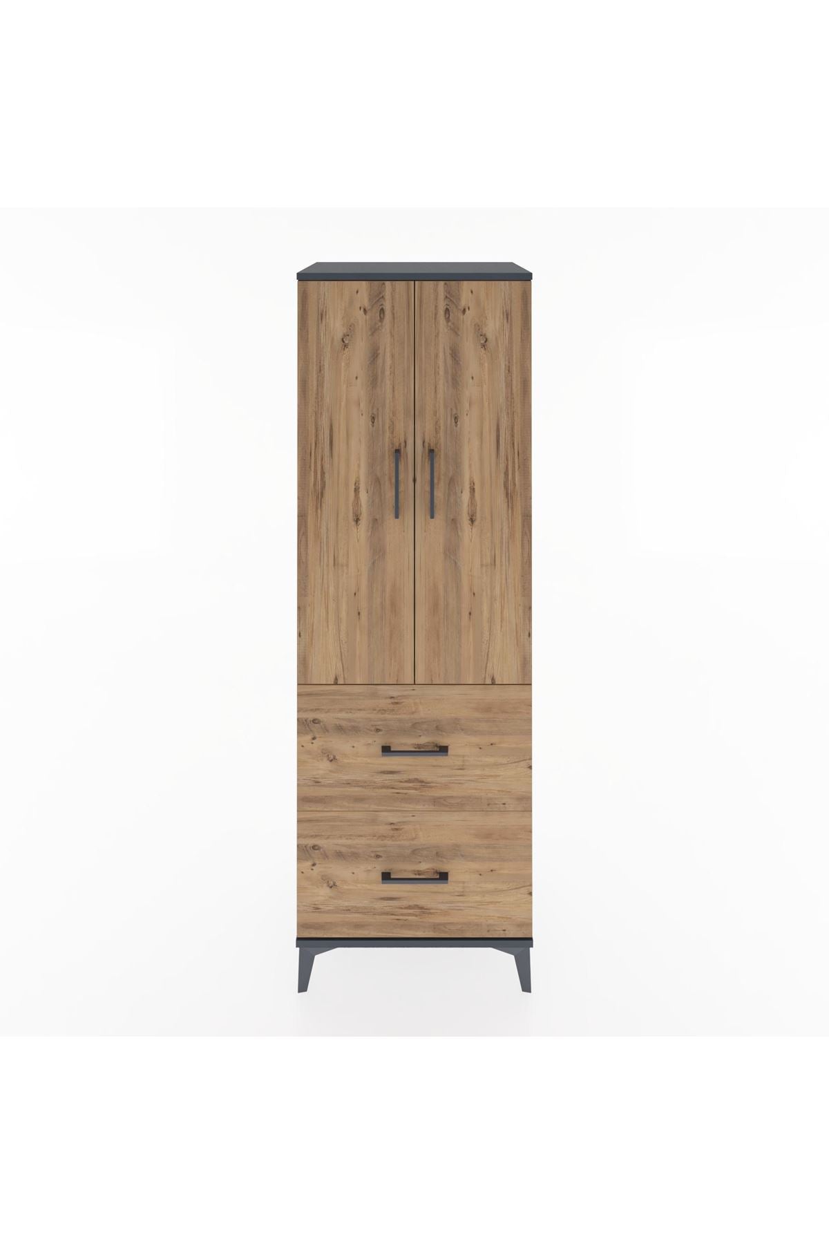 Hyperion Dolap 3 Raflı 2 Çekmeceli 2 Kapaklı 60x44x182 - S56M021V6B