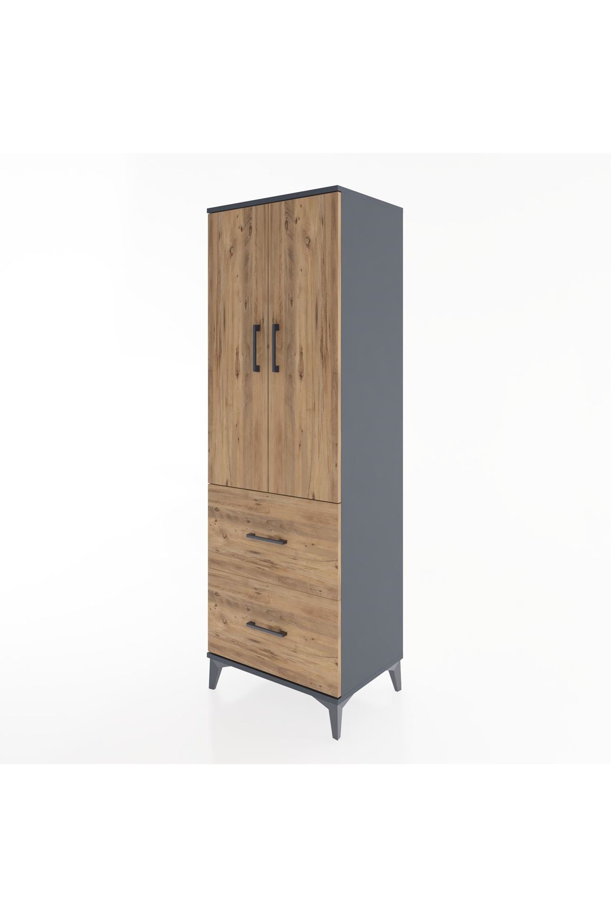 Hyperion Dolap 3 Raflı 2 Çekmeceli 2 Kapaklı 60x44x182 - S56M021V6B