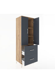 Hyperion Dolap 3 Raflı 2 Çekmeceli 2 Kapaklı 60x44x182 - S56M021V8B