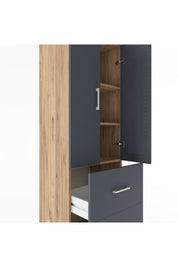 Hyperion Dolap 3 Raflı 2 Çekmeceli 2 Kapaklı 60x44x182 - S56M021V8B