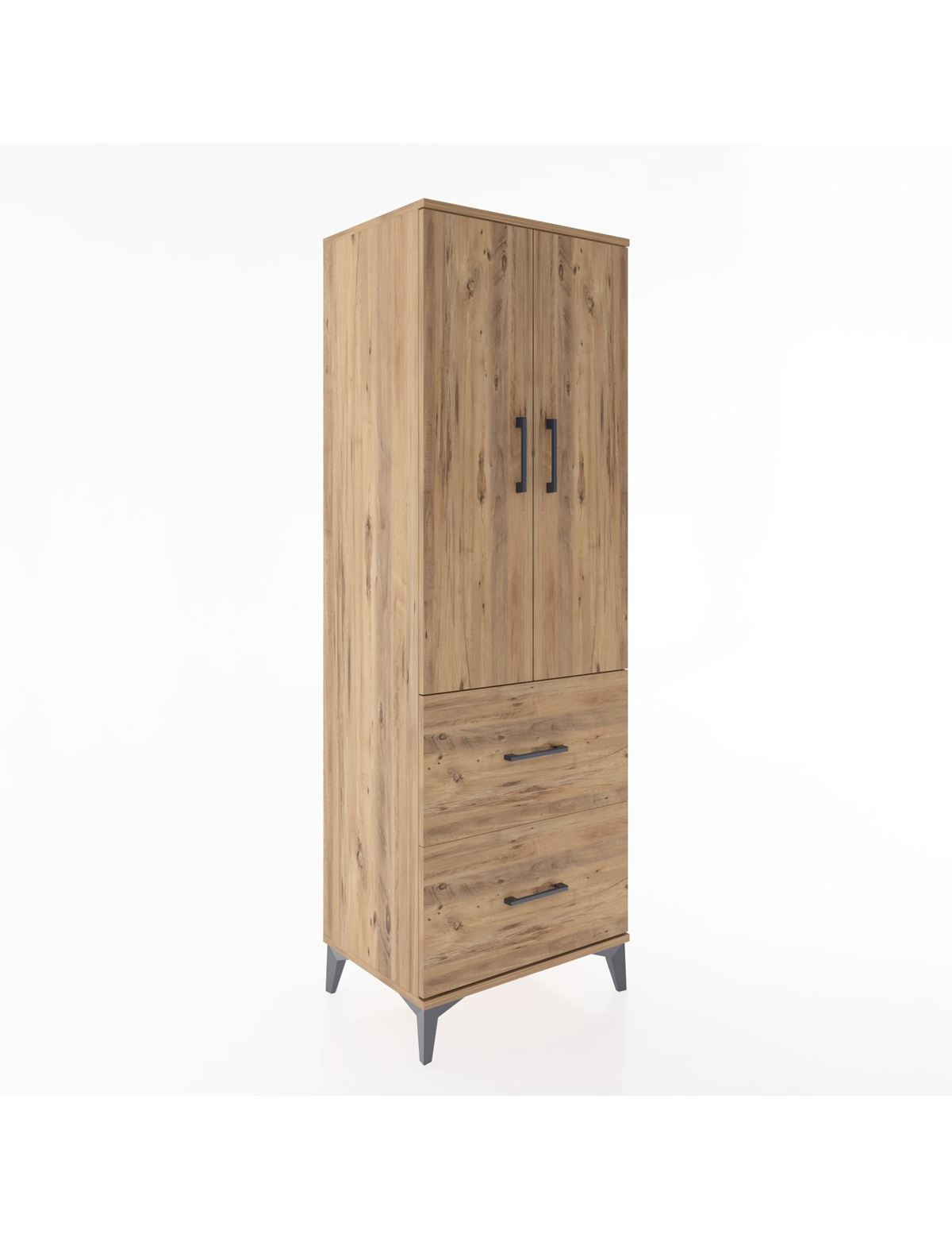 Hyperion Dolap 3 Raflı 2 Çekmeceli 2 Kapaklı 60x44x182 - S56M021V9B