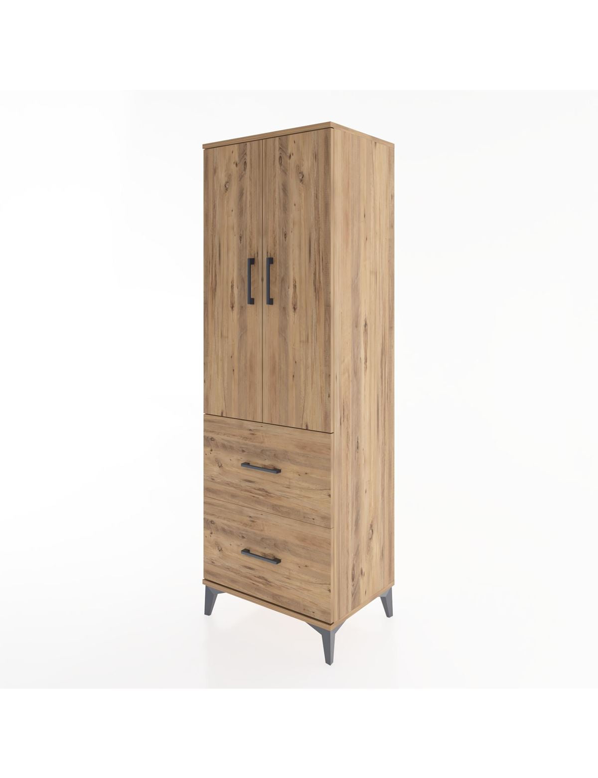 Hyperion Dolap 3 Raflı 2 Çekmeceli 2 Kapaklı 60x44x182 - S56M021V9B