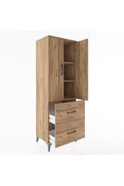 Hyperion Dolap 3 Raflı 2 Çekmeceli 2 Kapaklı 60x44x182 - S56M021V9B
