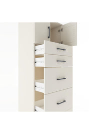 Hyperion Dolap Tek Raflı 5 Çekmeceli 2 Kapaklı 60x44x182 - S56M022V1B