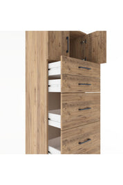 Hyperion Dolap Tek Raflı 5 Çekmeceli 2 Kapaklı 60x44x182 - S56M022V9B