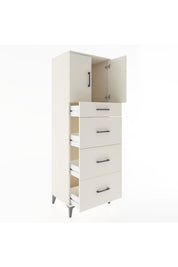Hyperion Dolap Tek Raflı 4 Çekmeceli 2 Kapaklı 60x44x182 - S56M023V1B
