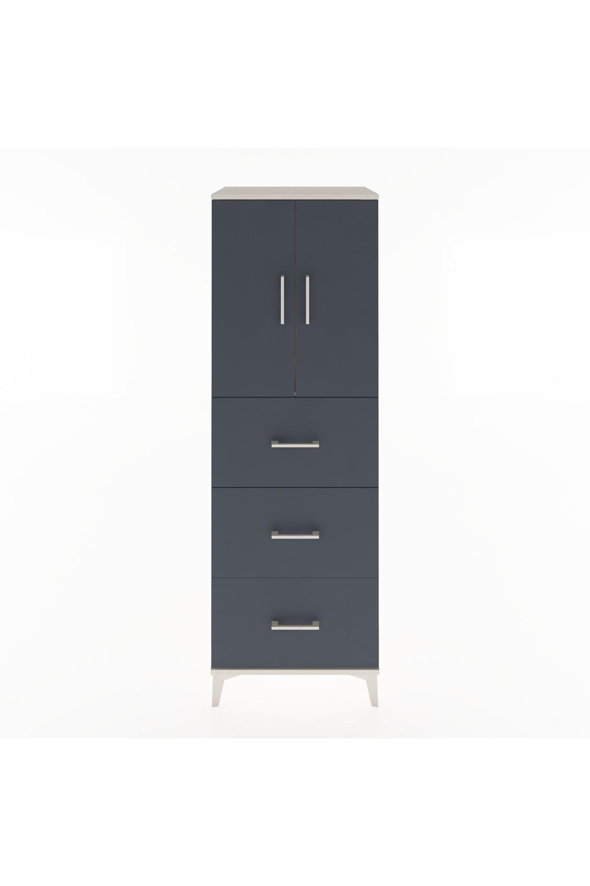 Hyperion Dolap 2 Raflı 3 Çekmeceli 2 Kapaklı 60x44x182 - S56M024V2B