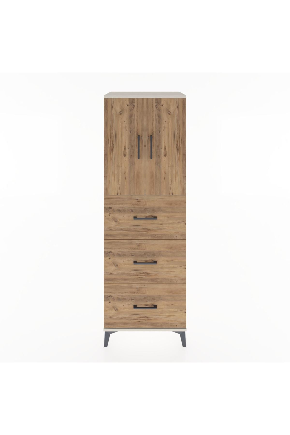 Hyperion Dolap 2 Raflı 3 Çekmeceli 2 Kapaklı 60x44x182 - S56M024V3B
