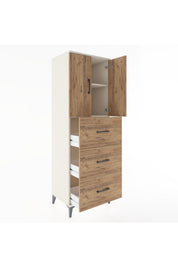 Hyperion Dolap 2 Raflı 3 Çekmeceli 2 Kapaklı 60x44x182 - S56M024V3B