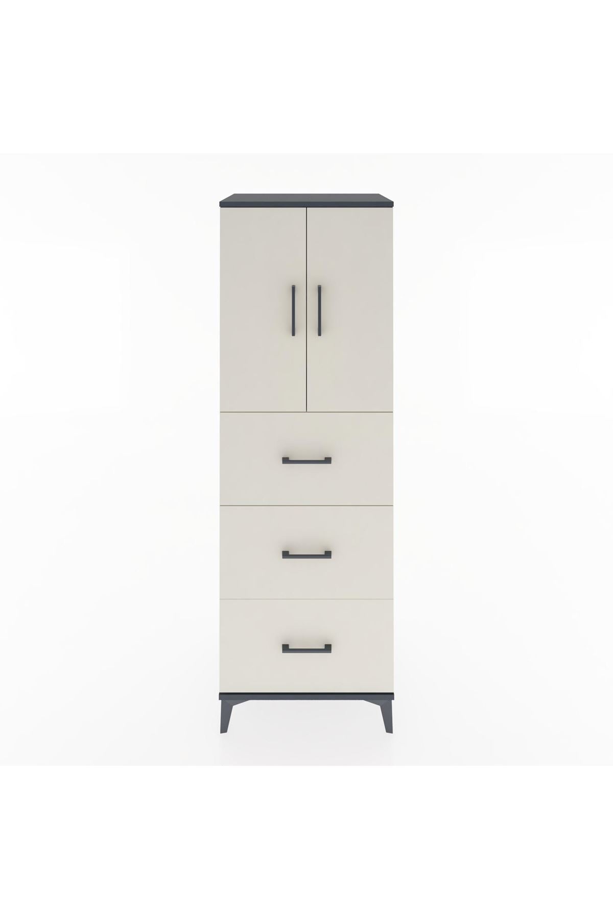 Hyperion Dolap 2 Raflı 3 Çekmeceli 2 Kapaklı 60x44x182 - S56M024V4B
