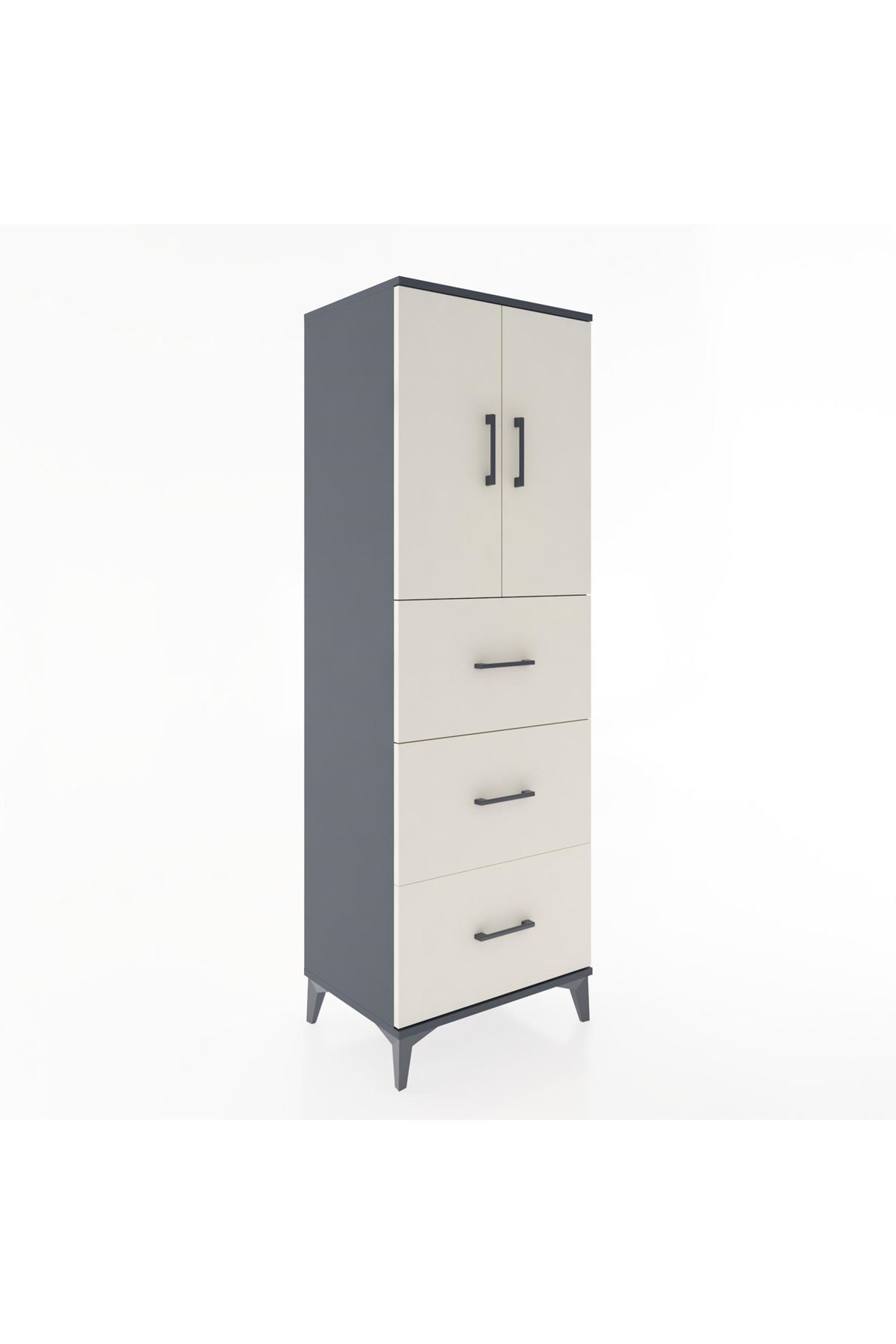 Hyperion Dolap 2 Raflı 3 Çekmeceli 2 Kapaklı 60x44x182 - S56M024V4B