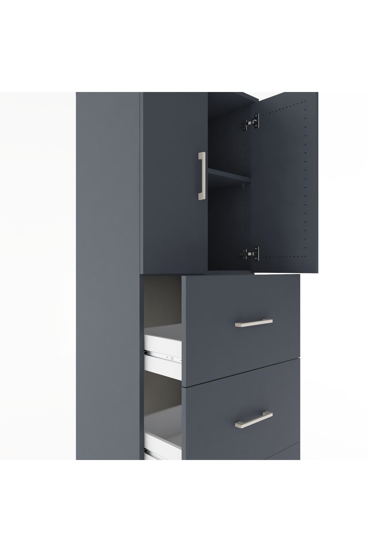 Hyperion Dolap 2 Raflı 3 Çekmeceli 2 Kapaklı 60x44x182 - S56M024V5B