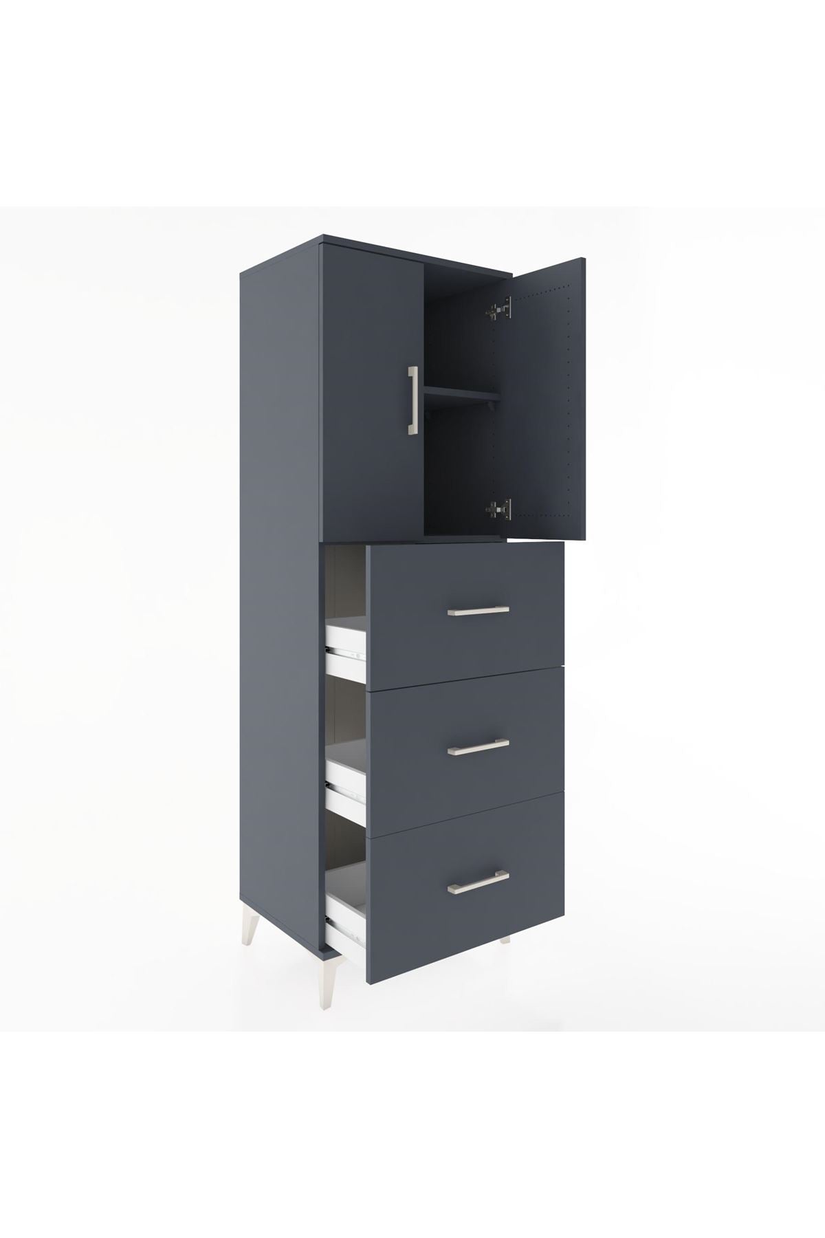 Hyperion Dolap 2 Raflı 3 Çekmeceli 2 Kapaklı 60x44x182 - S56M024V5B