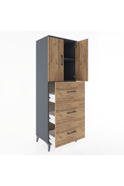 Hyperion Dolap 2 Raflı 3 Çekmeceli 2 Kapaklı 60x44x182 - S56M024V6B