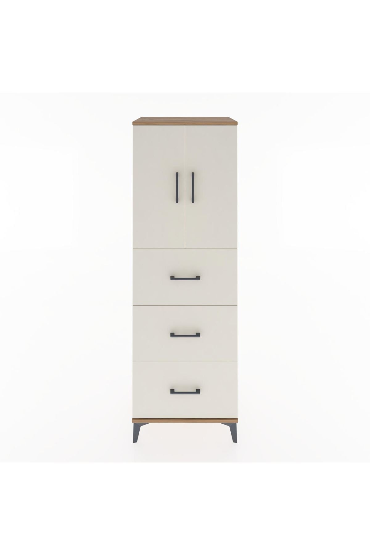 Hyperion Dolap 2 Raflı 3 Çekmeceli 2 Kapaklı 60x44x182 - S56M024V7B