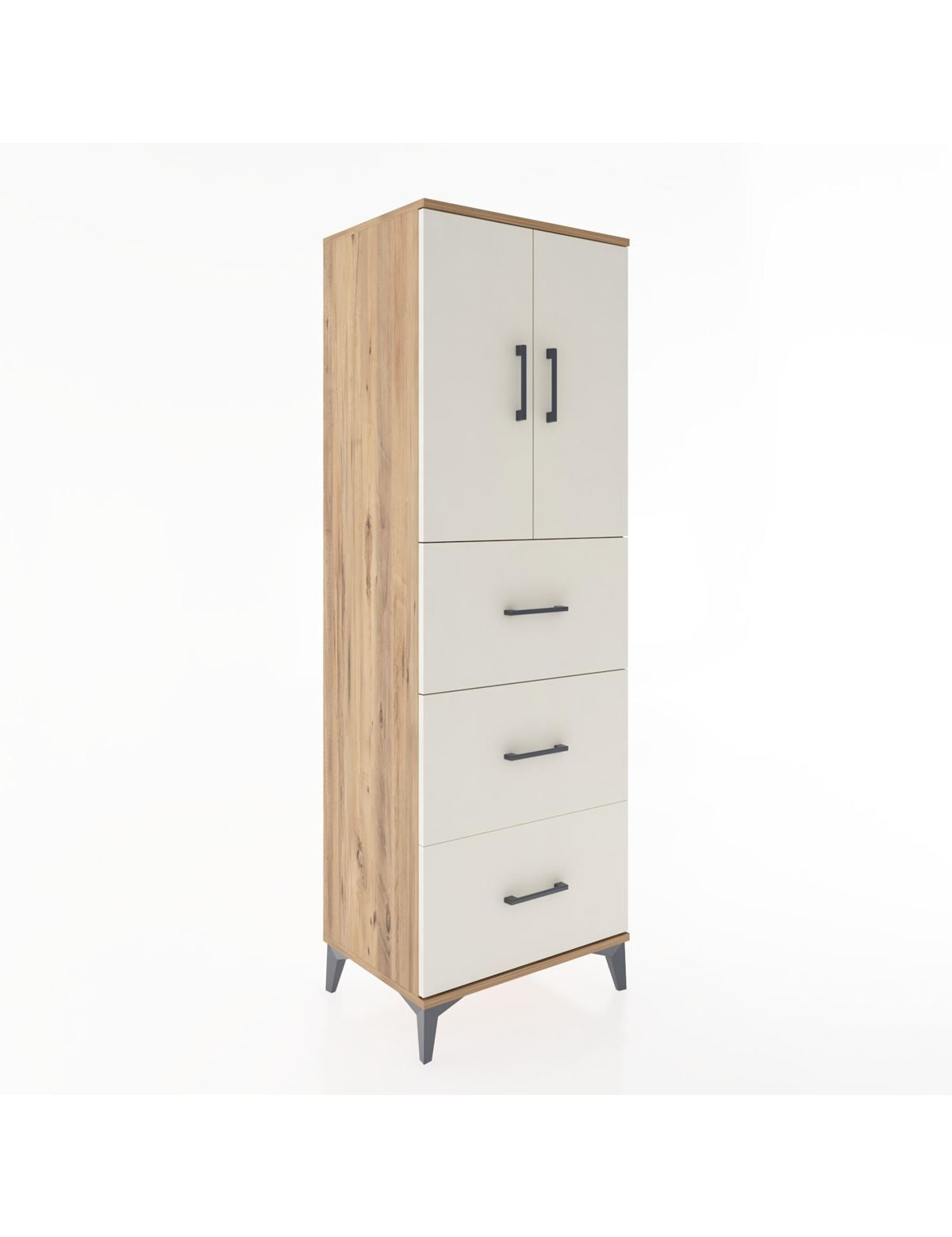 Hyperion Dolap 2 Raflı 3 Çekmeceli 2 Kapaklı 60x44x182 - S56M024V7B